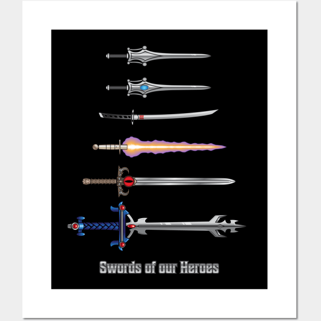 Swords of our Heroes Wall Art by tenaciousva